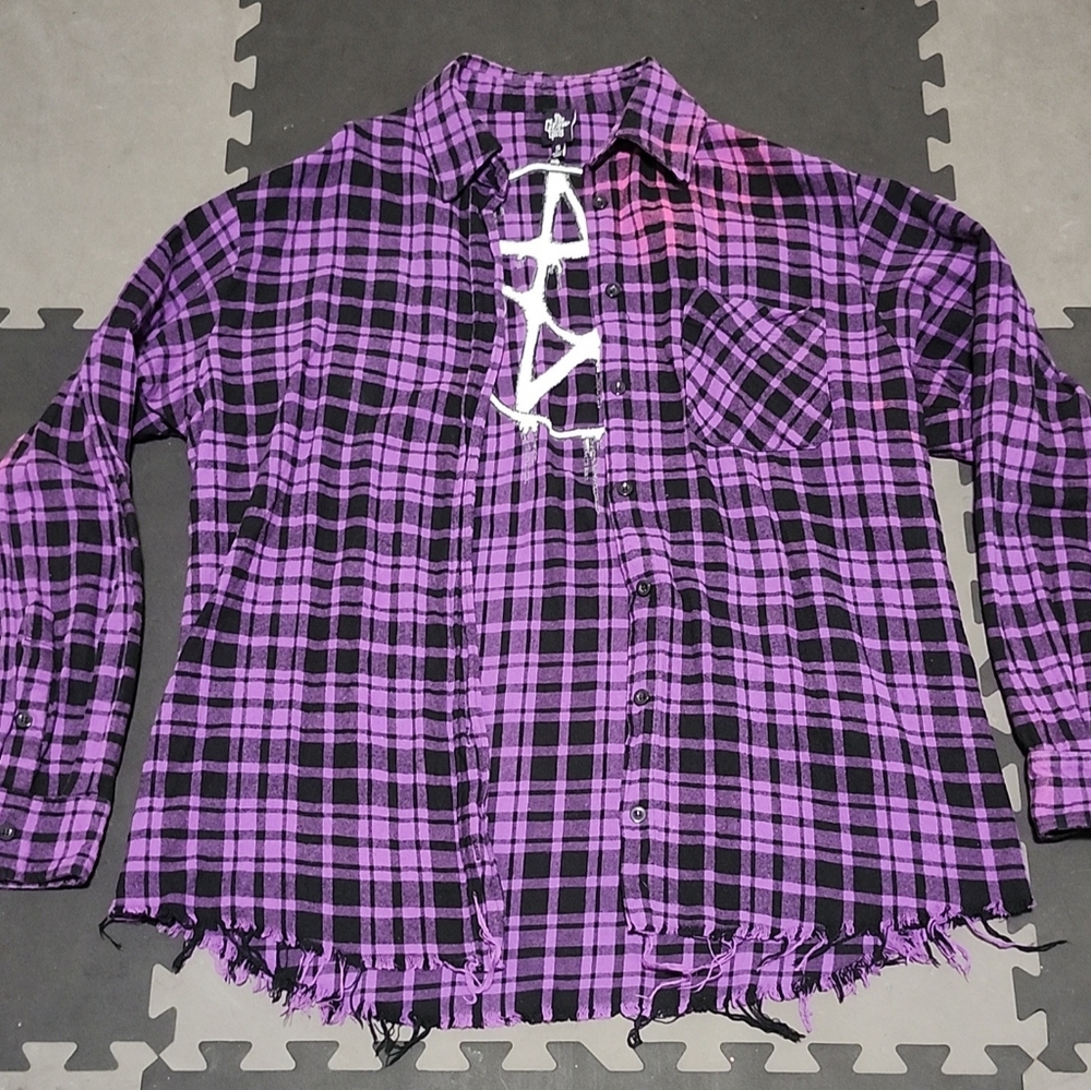Distressed Plaid Shirt